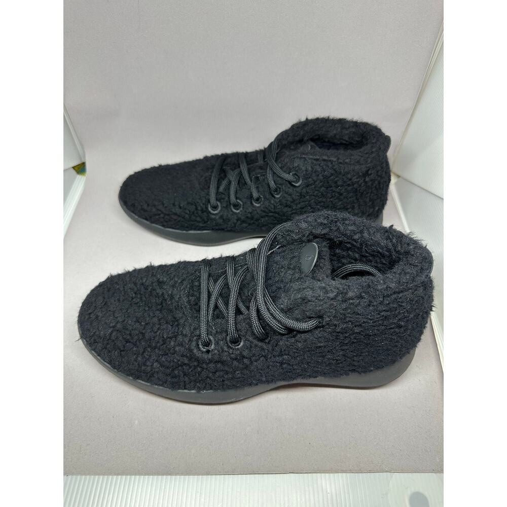 Allbirds Wool Fluff Black Sherpa High Top Runners Shoes Womens 9 NWOT - Picture 3 of 11